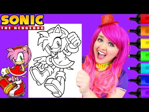 Coloring ay rose sonic the hedgehog coloring page prisacolor paint arkers kii the clown