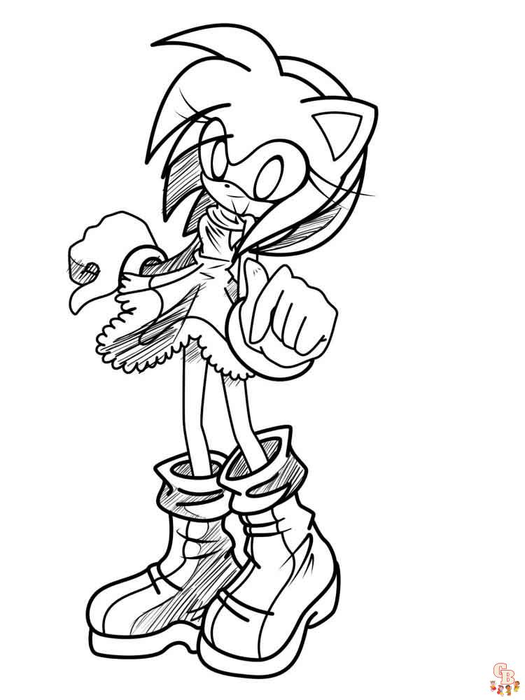 Amy rose coloring pages