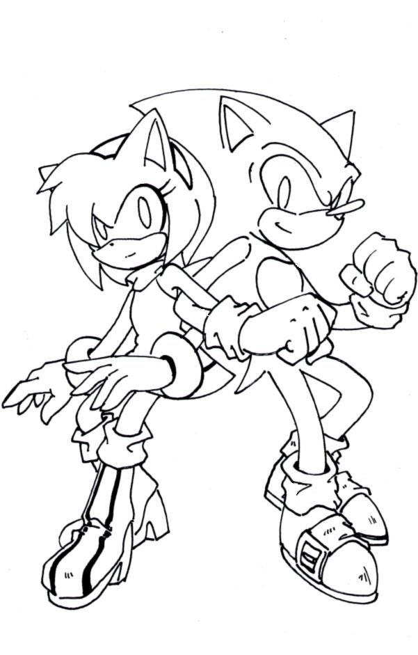 Amy rose coloring pages