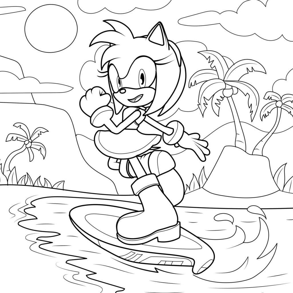 Speed into adventure sonic the hedgehog coloring pages