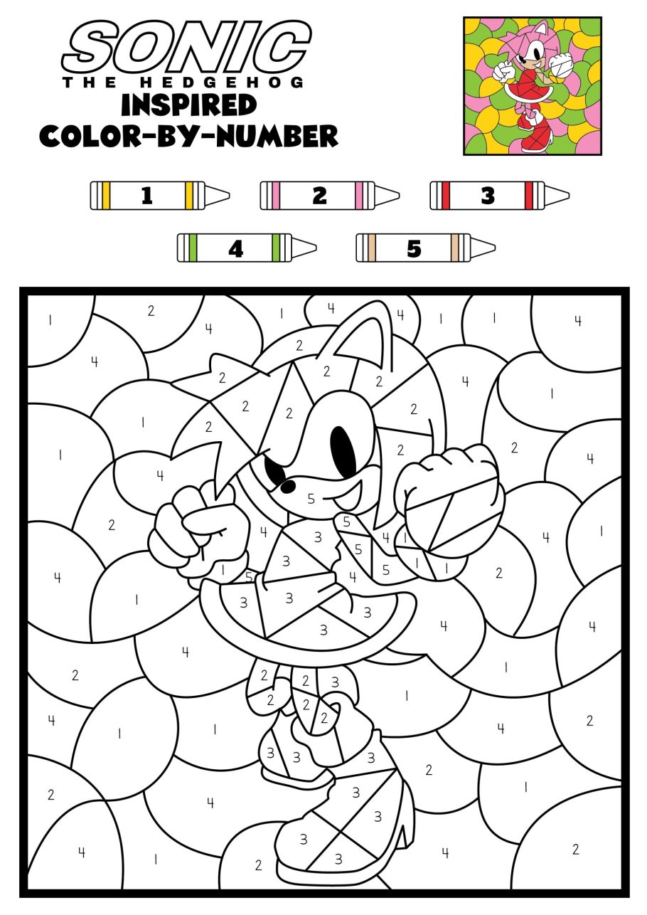 Sonic the hedgehog lor by number printables