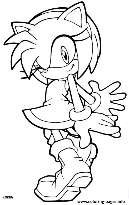 Sonic friend cute coloring page printable