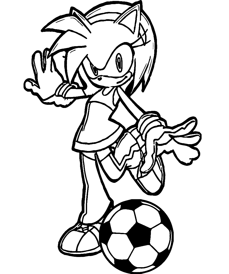 Amy rose coloring pages printable for free download