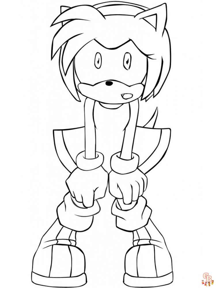 Amy rose coloring pages