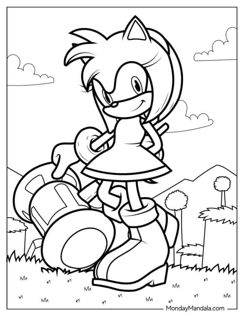 Sonic coloring pages free pdf printables