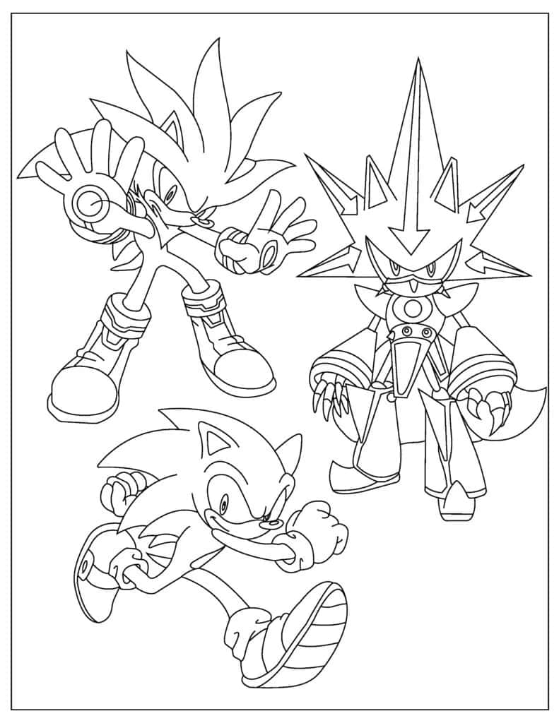 Download sonic the hedgehog coloring pages