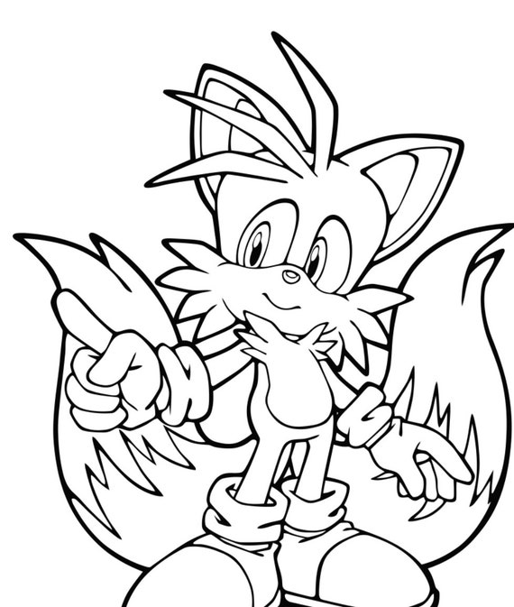 Sonic the hedgehog coloring book digital instant download pages