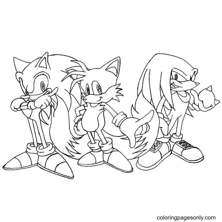 Sonic coloring pages