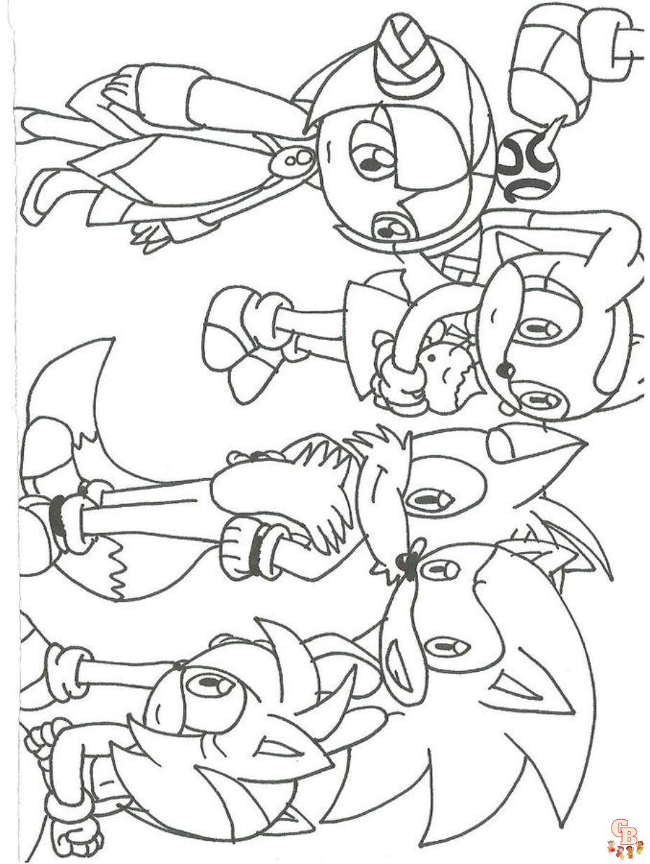 Sonic the hedgehog coloring pages free