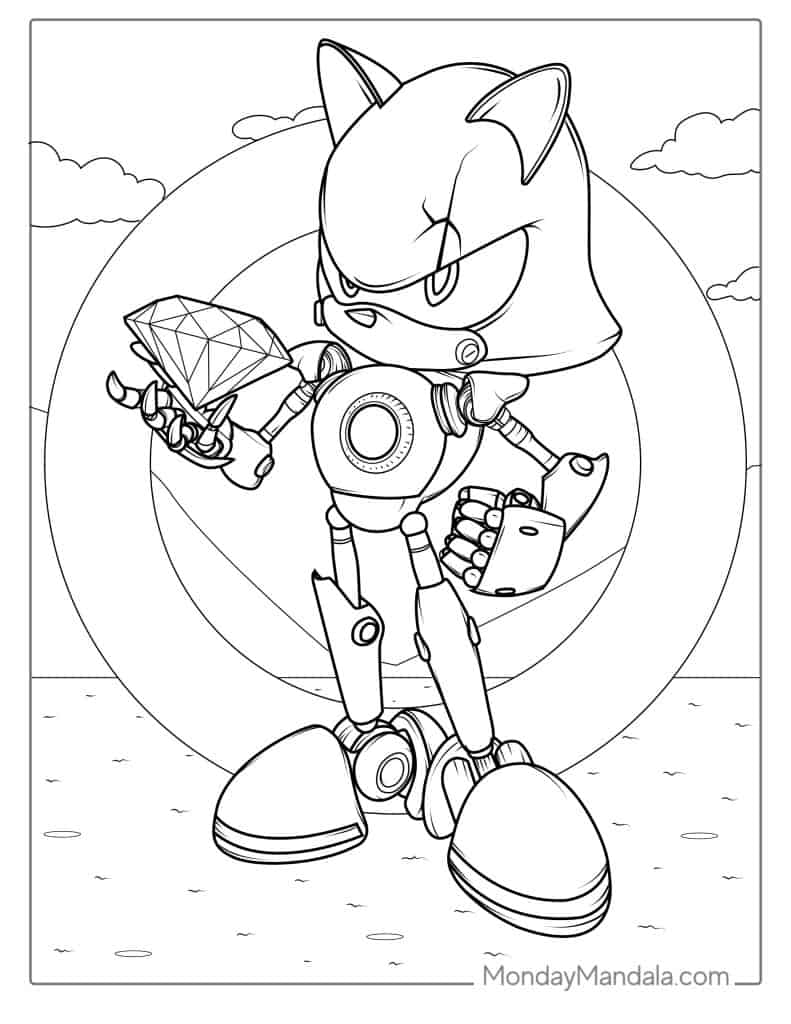 Sonic coloring pages free pdf printables