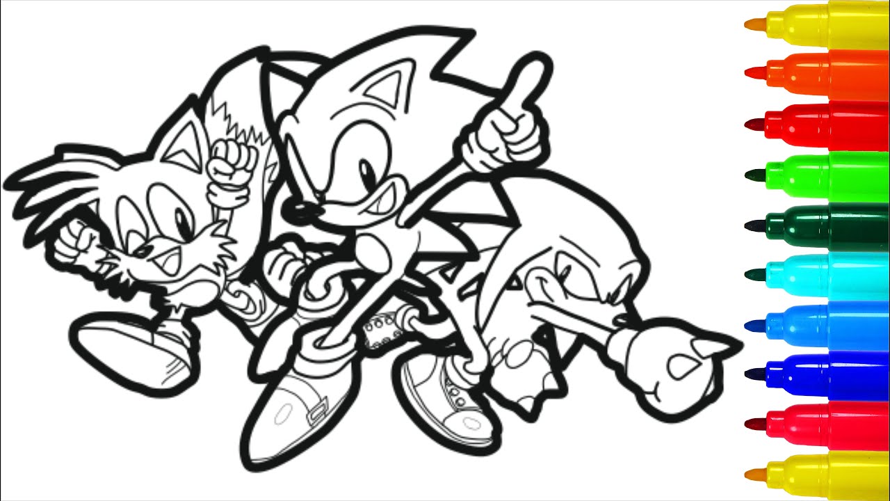 Sonic friendly heroes coloring pages