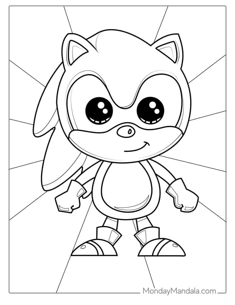 Sonic coloring pages free pdf printables