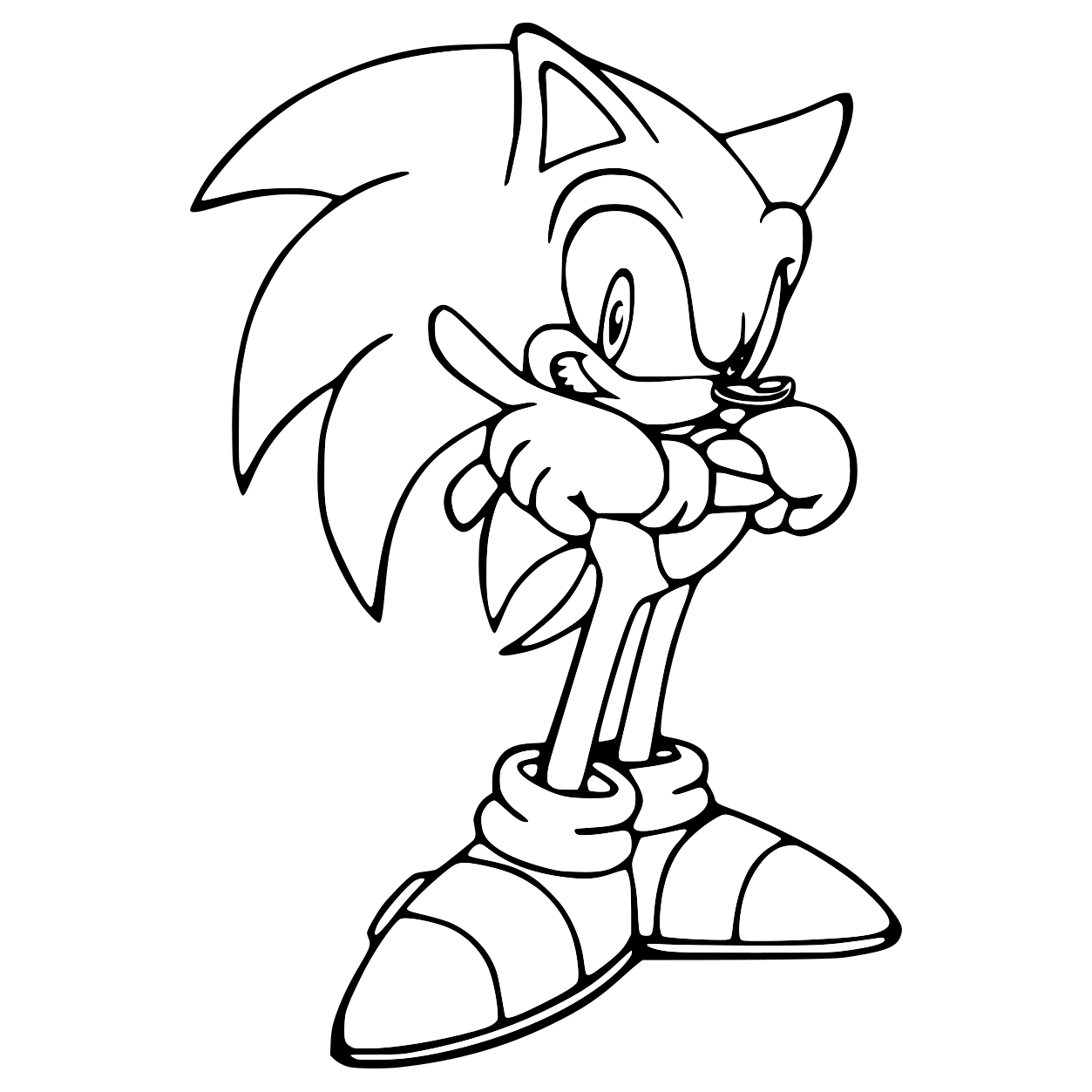 Sonic coloring page