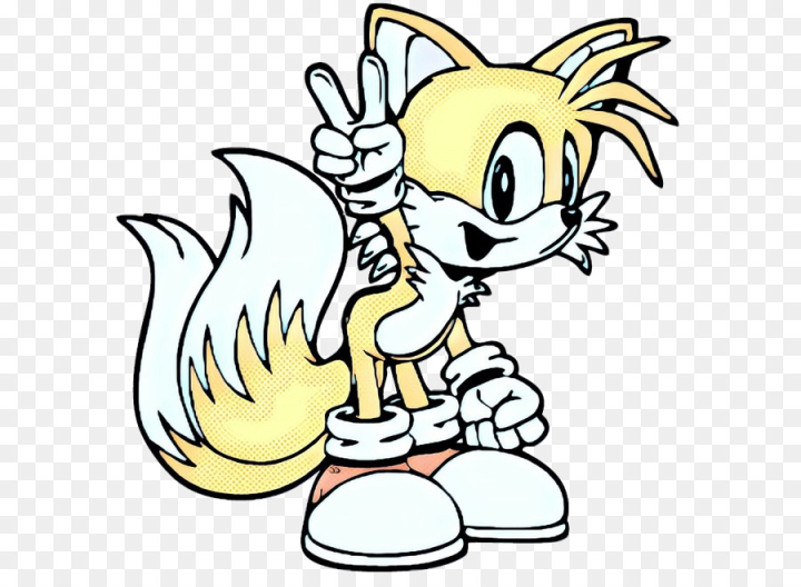 Free sonic the hedgehog tails coloring book cartoon white png
