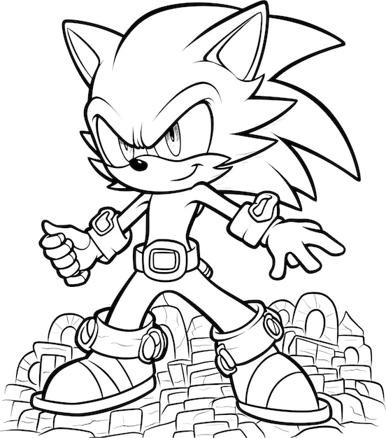 Sonic coloring pages images