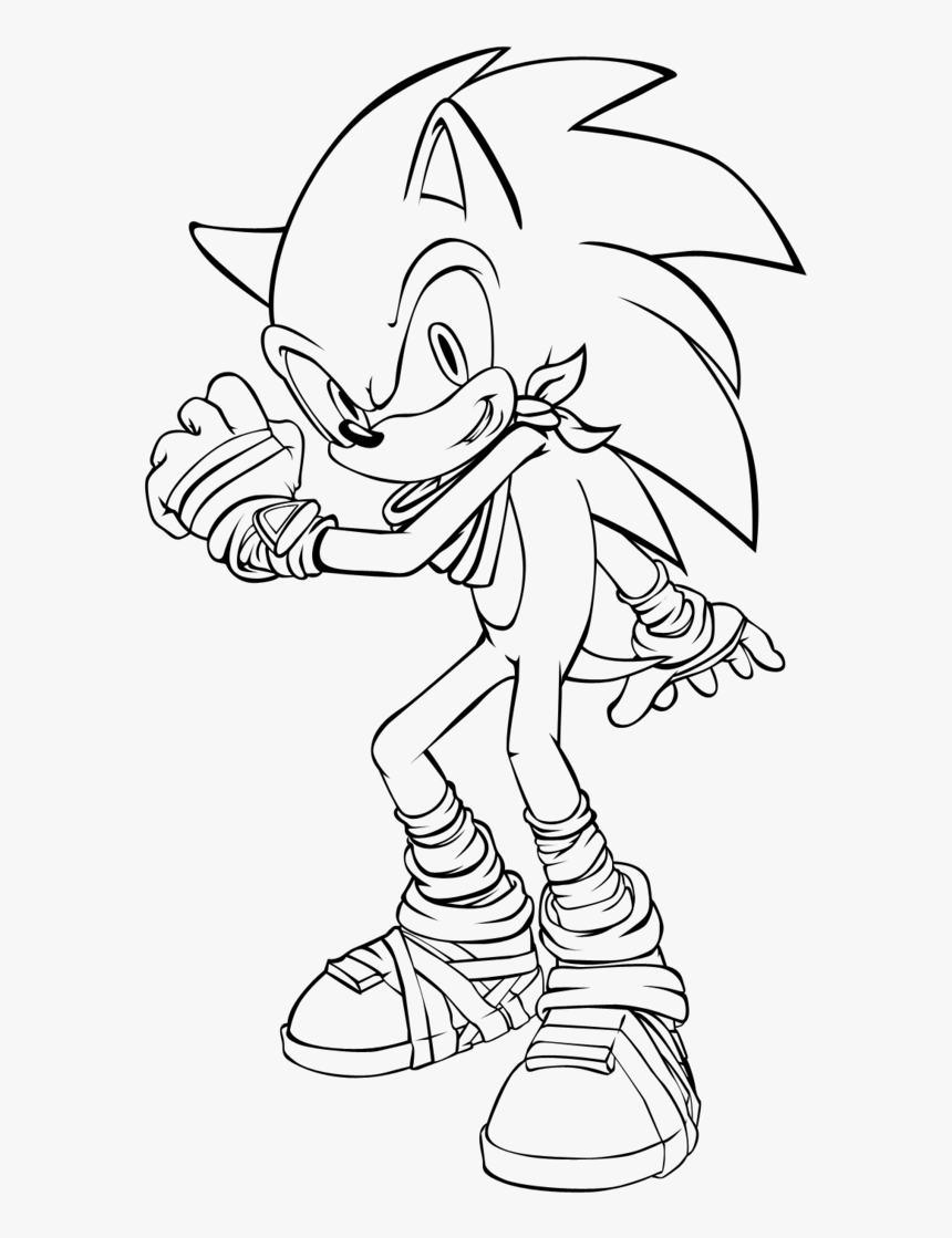 Sonic boom sonic the hedgehog coloring pages hd png download transparent png image