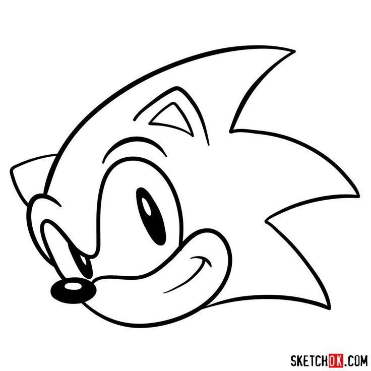 How to draw sonic the hedgehogs face