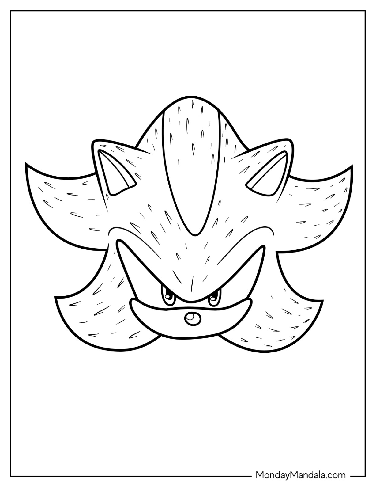 Shadow sonic coloring pages free pdf printables