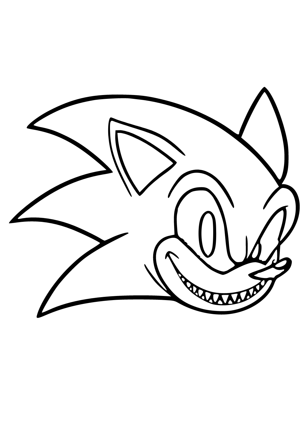 Free printable sonic exe head coloring page for adults and kids