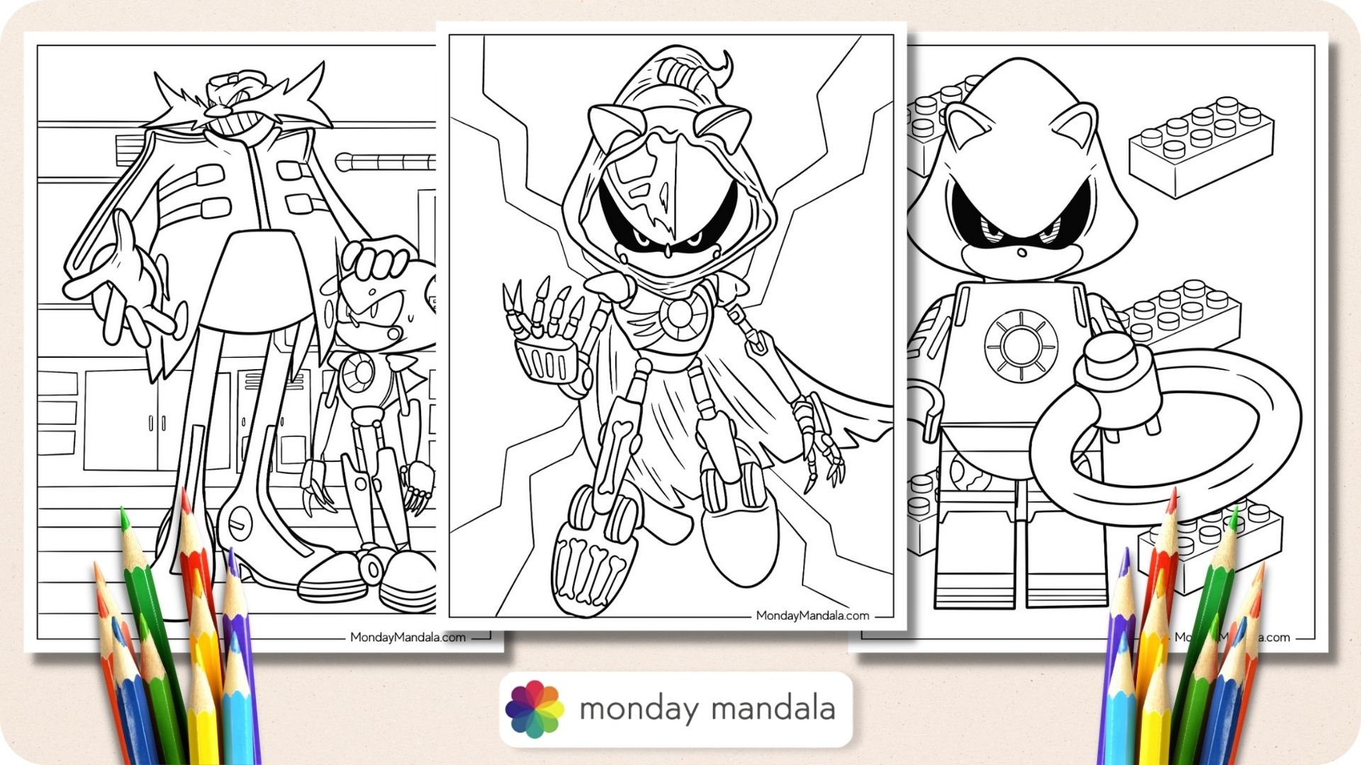 Metal sonic coloring pages free pdf printables