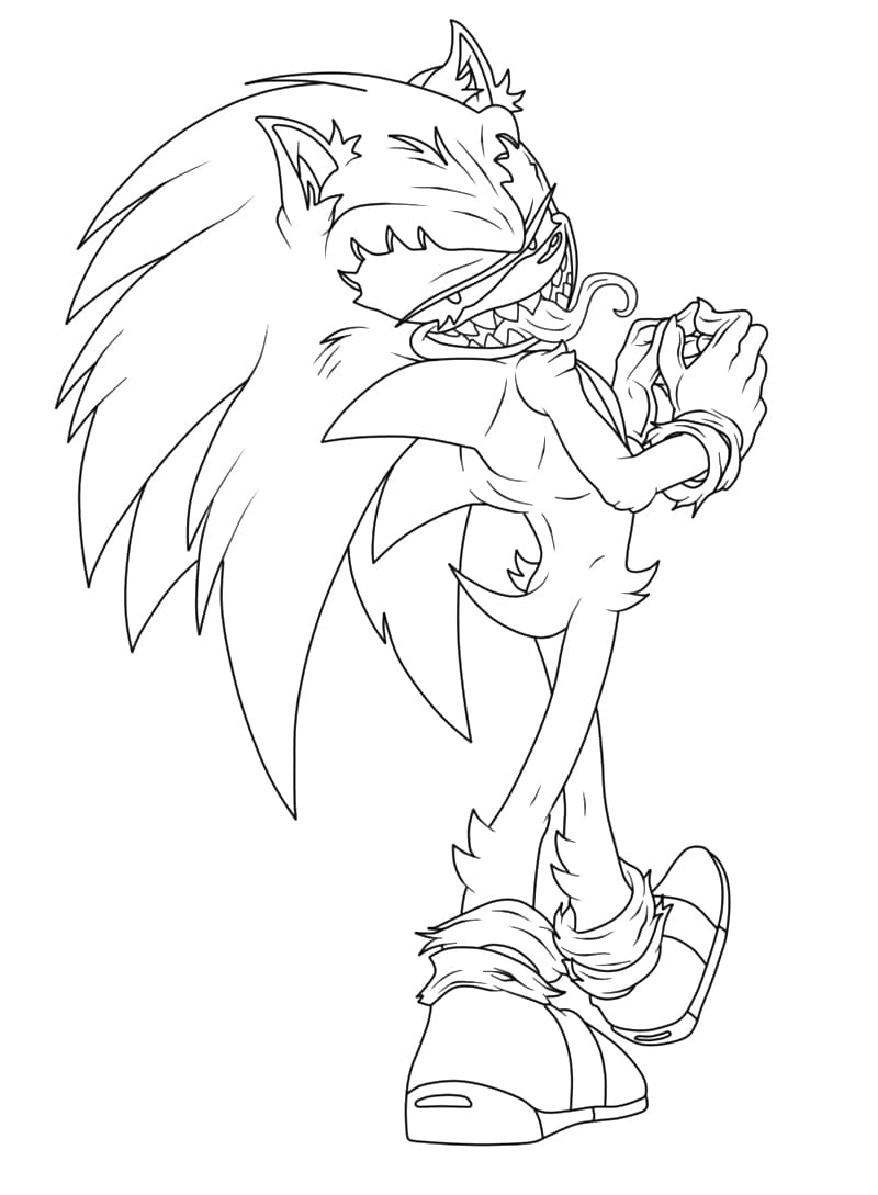 Sonic exe coloring pages