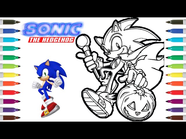 Sonic the hedgehog halloween coloring page rudelektronomia