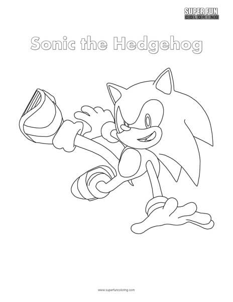 Sonic the hedgehog coloring page