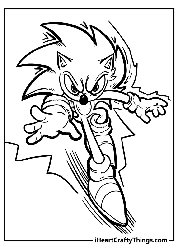 Sonic coloring pages free printables