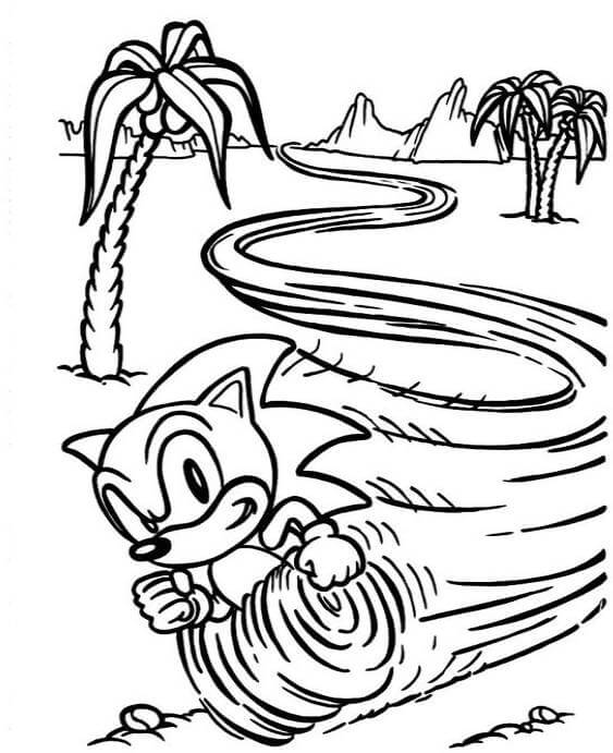 Free easy to print sonic coloring pages