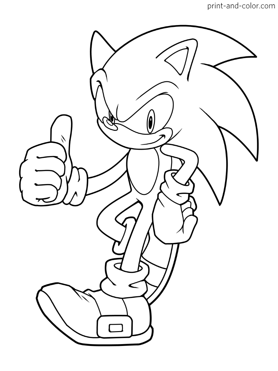 Sonic the hedgehog coloring pages print and color