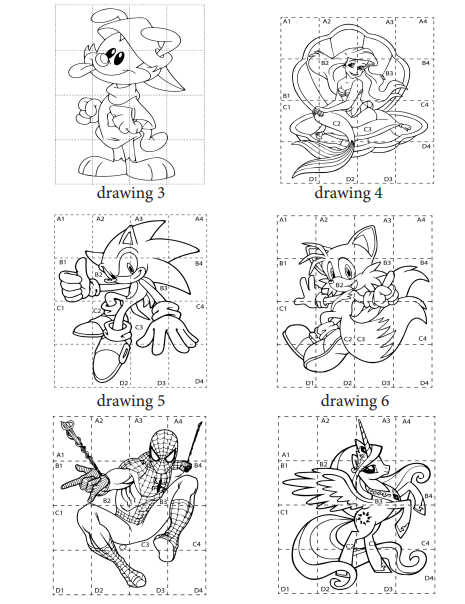 Grid art puzzles cut