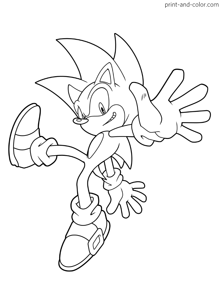 Sonic the hedgehog coloring pages print and color