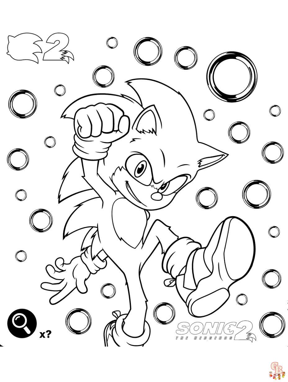 Sonic the hedgehog in action coloring pages a thr by gbcoloring on