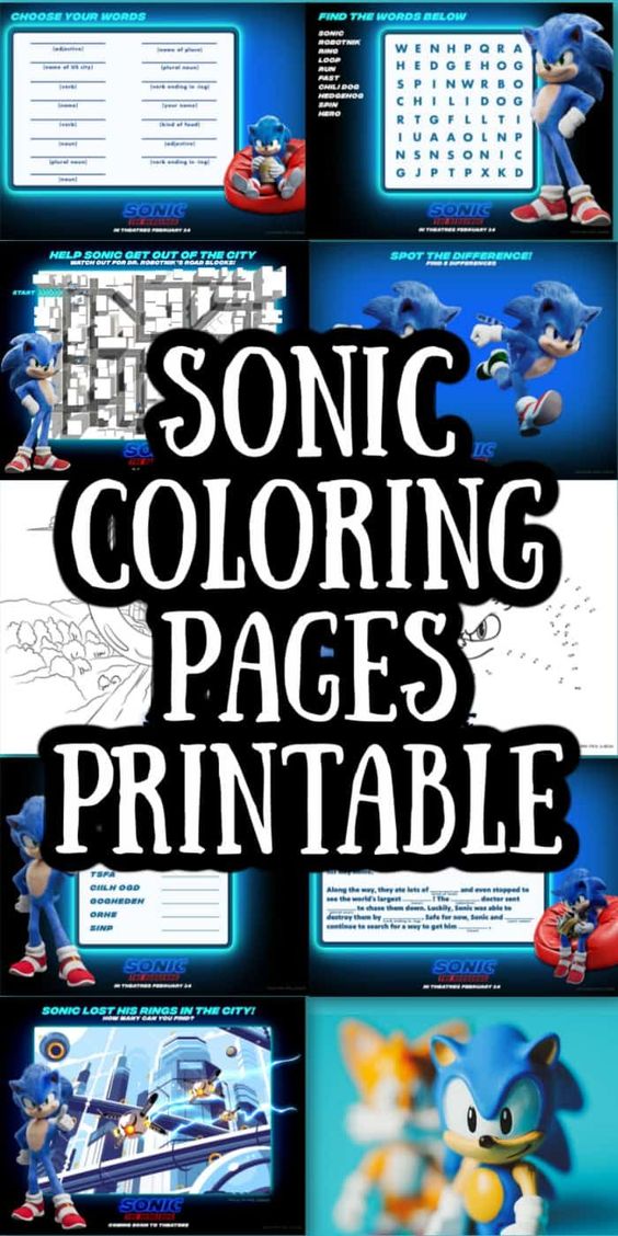 Fun and free printable sonic the hedgehog coloring pages