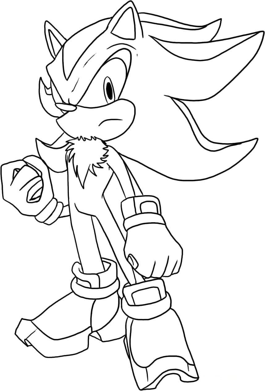 Sonic the werehog coloring page