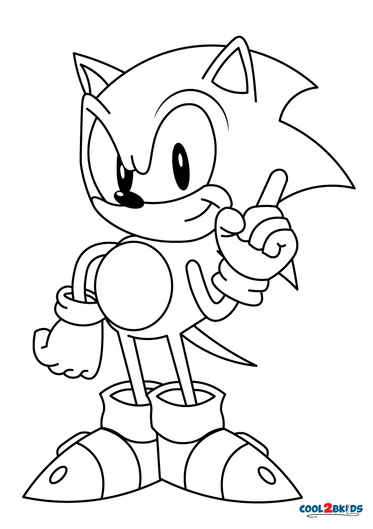 Printable sonic coloring pages for kids