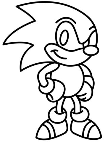 Chibi sonic hedgehog coloring page free printable coloring pages