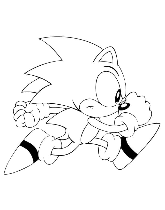 Sonic the hedgehog printable coloring page