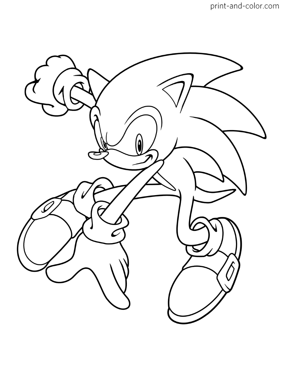 Sonic the hedgehog coloring pages print and color