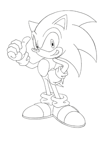 Sonic the hedgehog coloring page free printable coloring pages