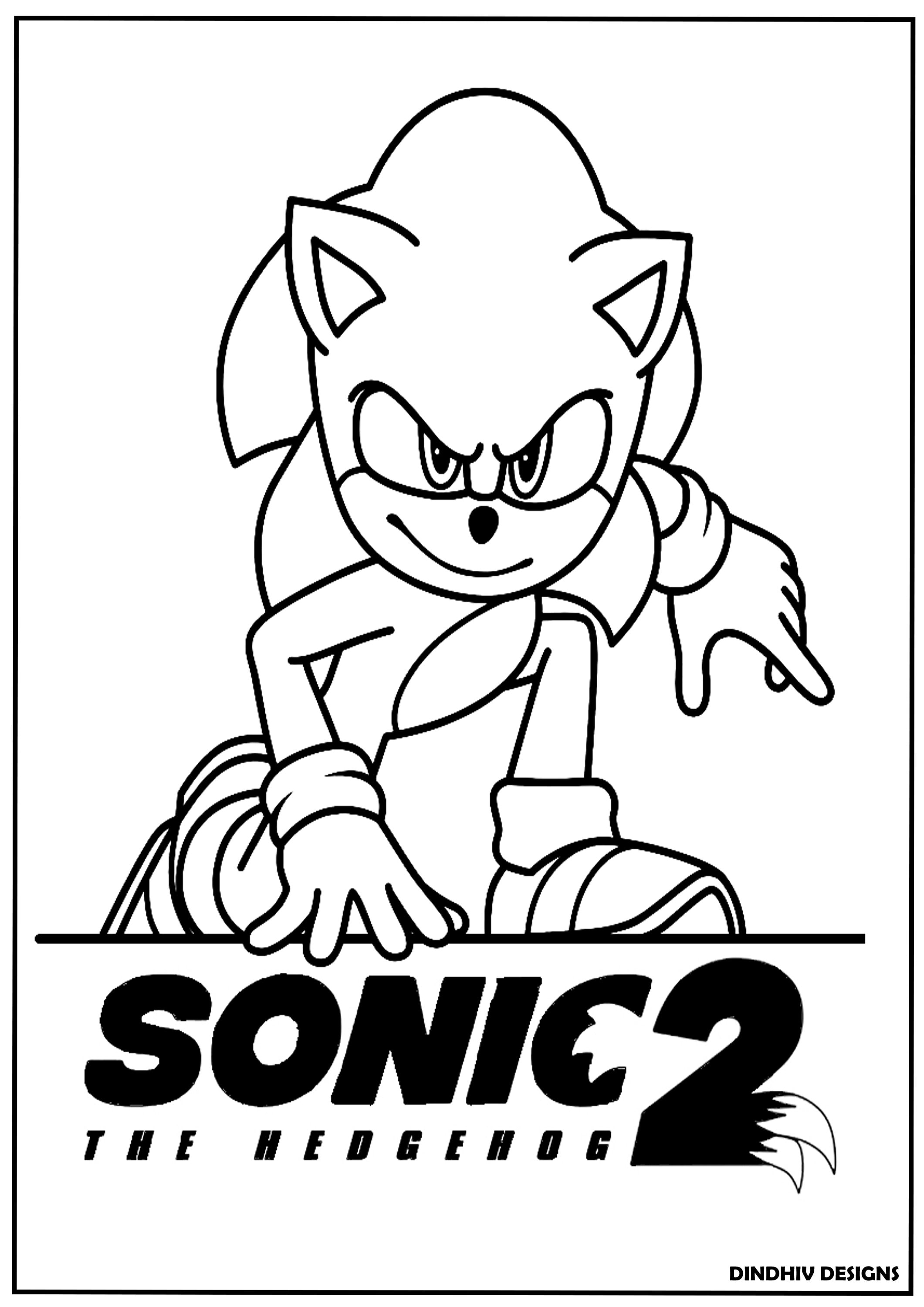 Sonic the hedgehog movie coloring pages ready to print digital delivery pages for kids and adults