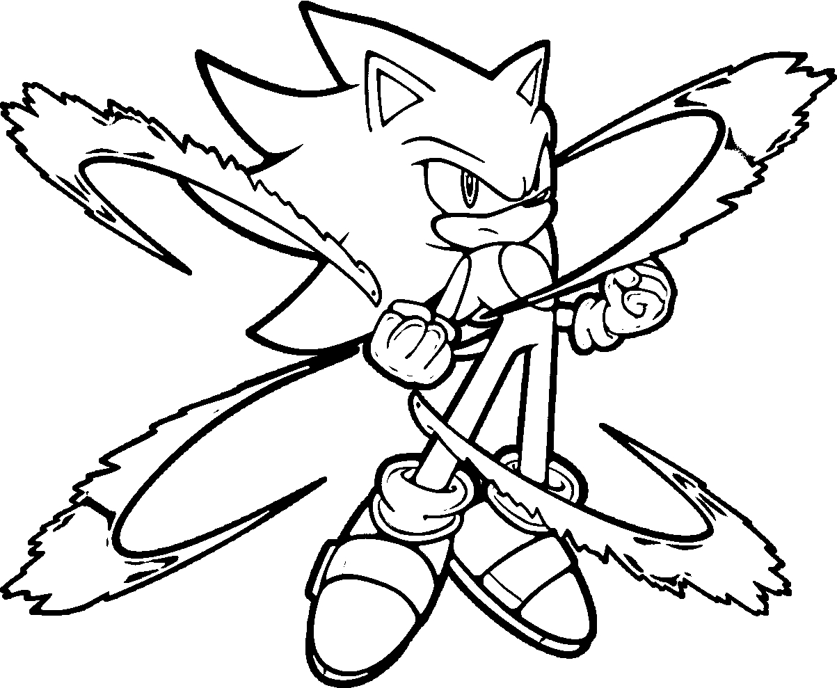 Super sonic colouring pages