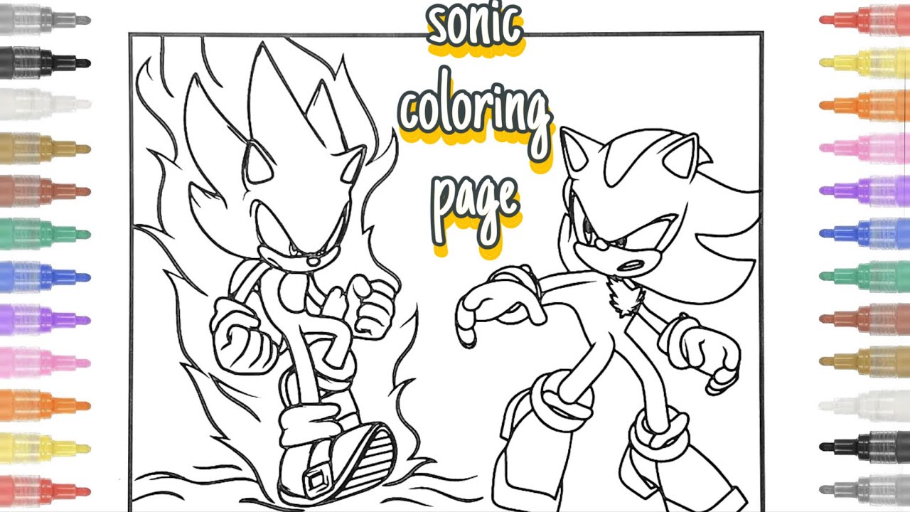 Super sonic super shadow coloring page sonic coloring pages ncs release