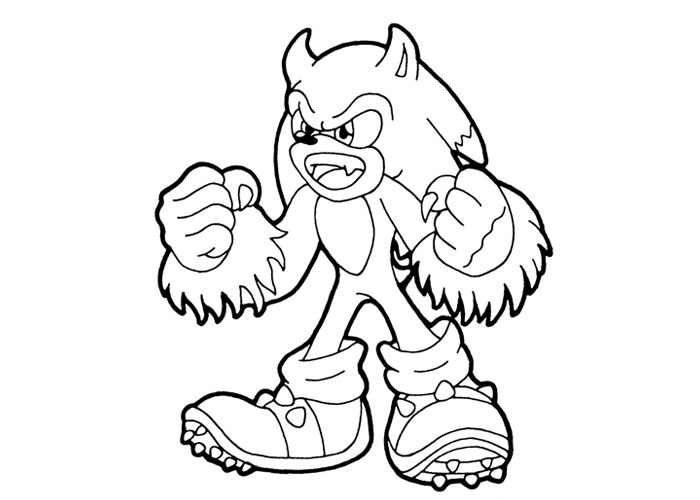 Sonic the werehog coloring pages