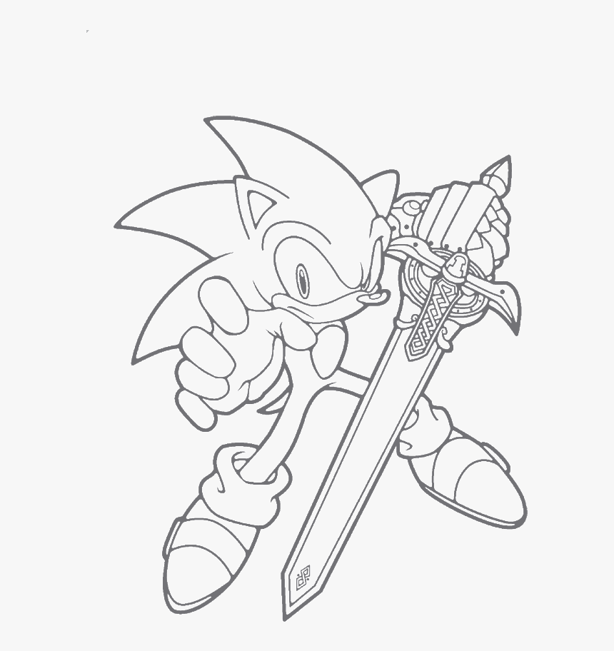 Sonic is a great sword unleashed coloring page