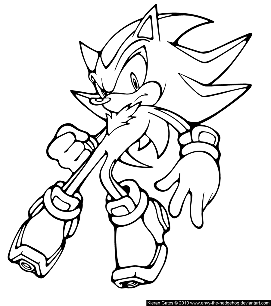 Sonic coloring pages shadow