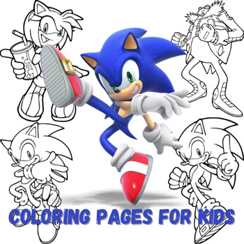 Sonic coloring pages for kids tpt