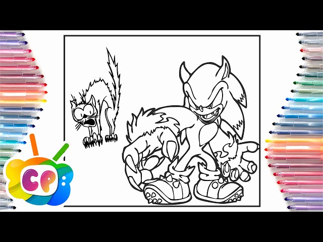 Sonic the werehog coloring pagessonic the werehog egzod aestro chives