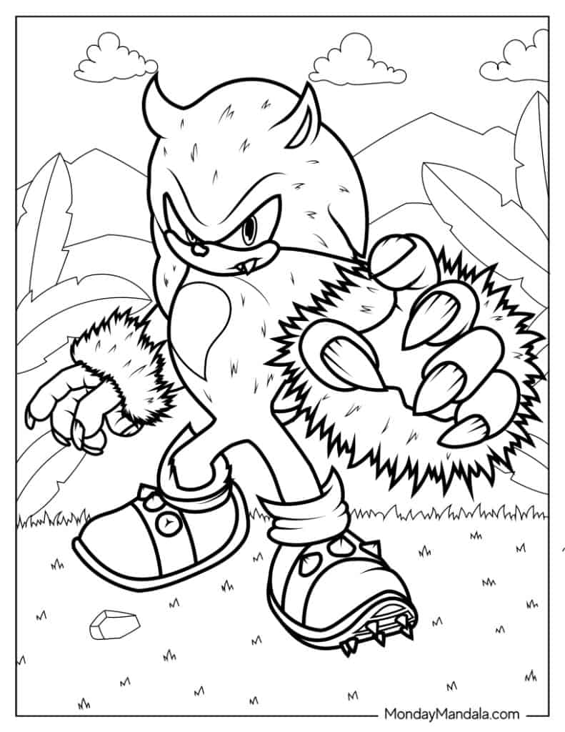 Sonic coloring pages free pdf printables