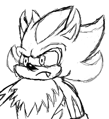 Shadow the werehog sketch by sniwott